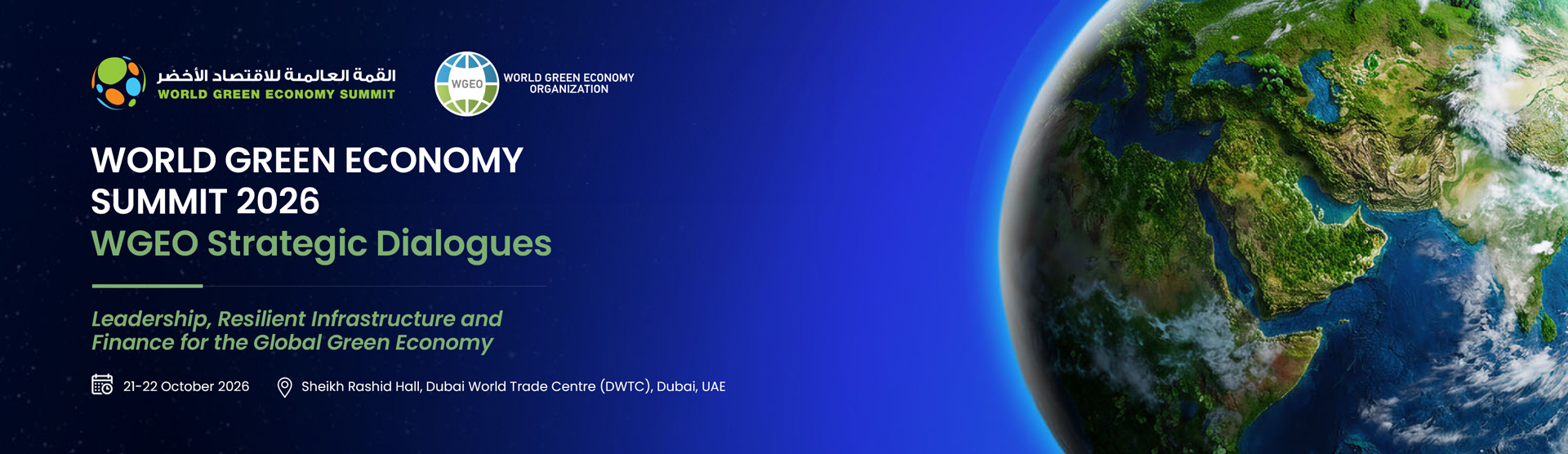 World Green Economy Summit 2026 — WGEO Strategic Dialogues, 21–22 October 2026